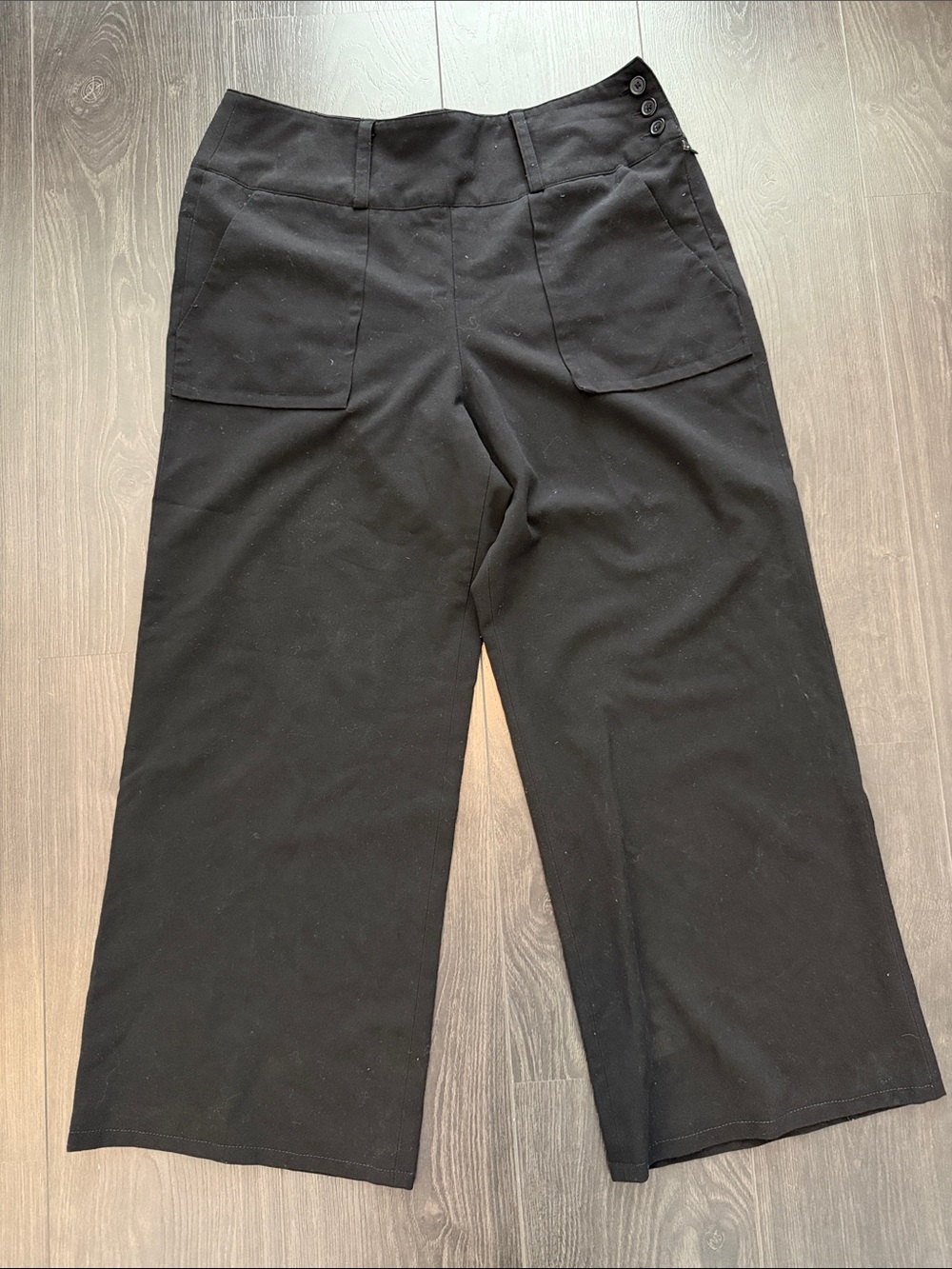 Mario Serrani Italy - Black Wide-Leg Pants